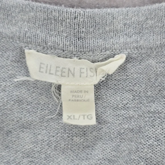 Eileen Fisher Organic Cotton Striped Short Sleeve Sweater - Picture 5 of 11